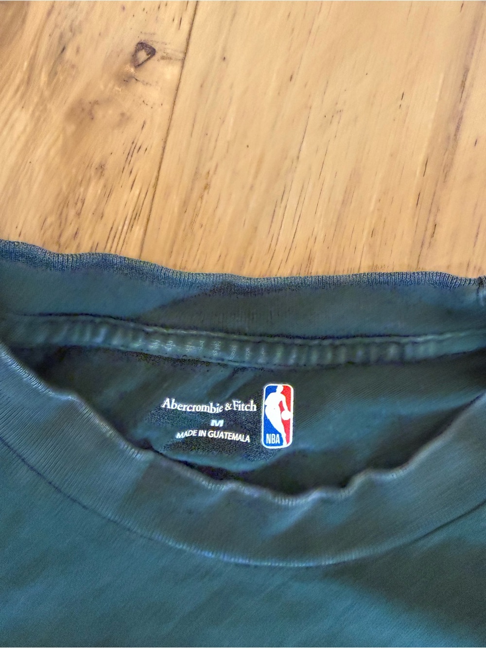 Abercrombie & Fitch Dark Green NBA Logo Tee - Picture 2 of 2